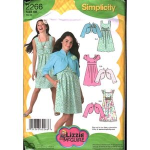 Simplicity 2266 Lizzie McGuire Girls Dress‎ and Jacket Sewing Pattern Size 10-14